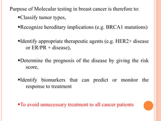 Molecular profiling of breast cancer | PPTX
