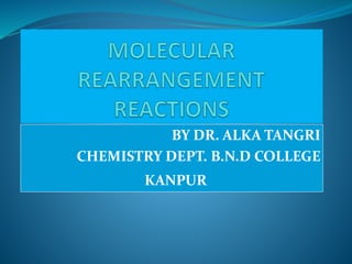 BY DR. ALKA TANGRI
CHEMISTRY DEPT. B.N.D COLLEGE
KANPUR
 