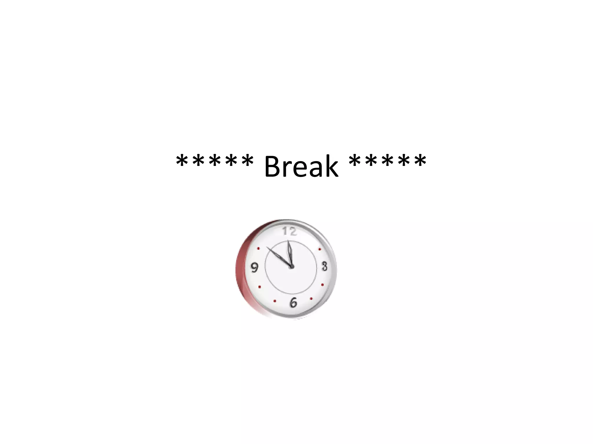 ***** Break *****
 