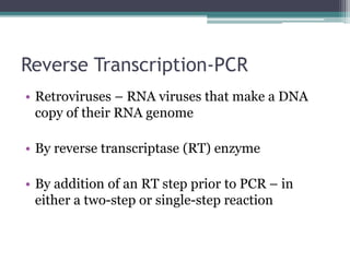 Virus Rna Reverse Transcriptase Molecular techniques.pptx