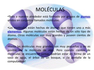 MOLÉCULAS ,[object Object]