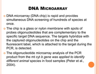 Molecular detection of food borne pathogens-presentation | PPTX