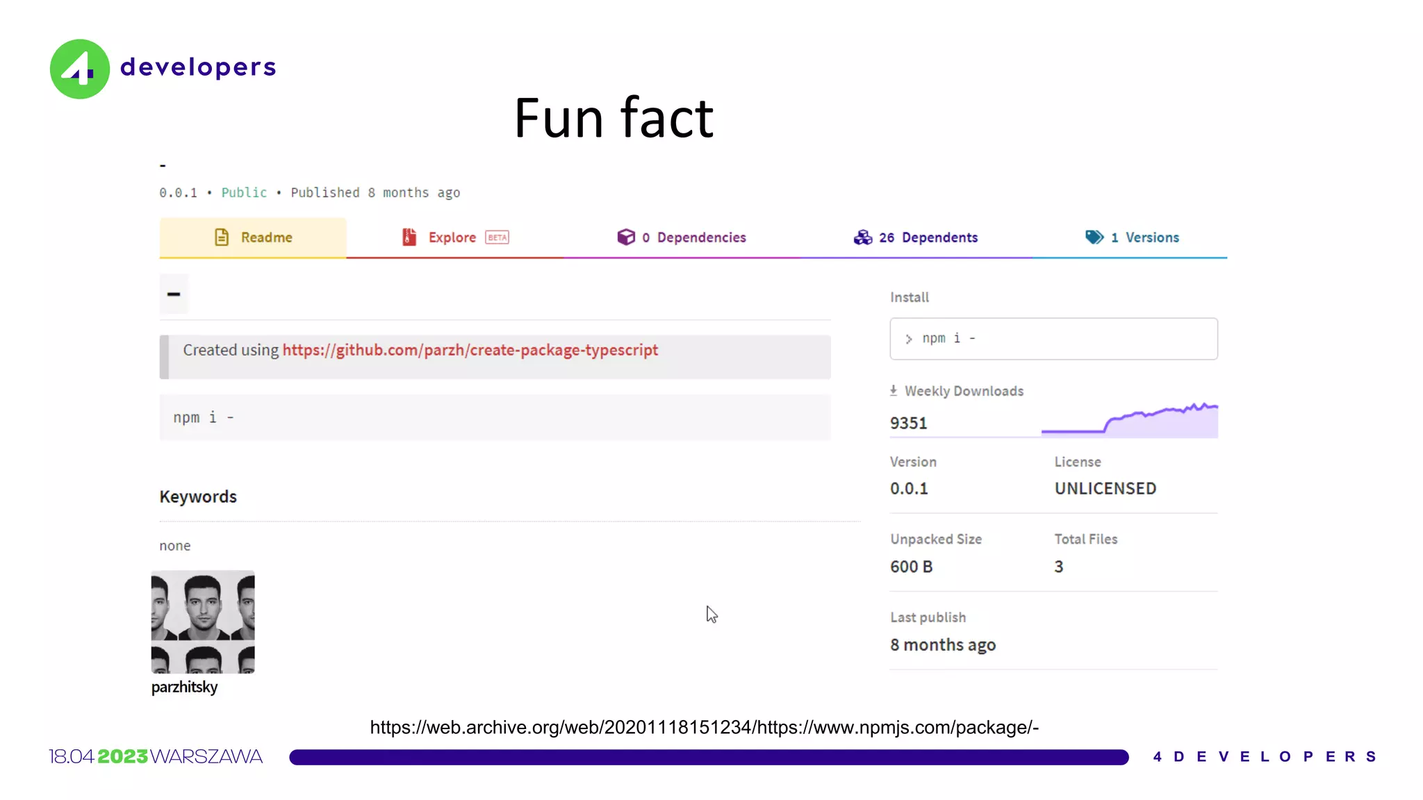 Fun fact
https://web.archive.org/web/20201118151234/https://www.npmjs.com/package/-
 