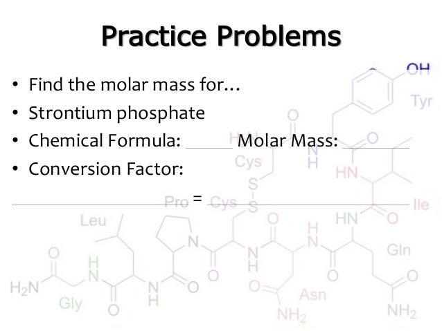 formula for molar mass