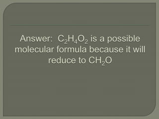 Chapter 7 review: Formulas & Moles