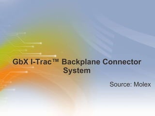 GbX I-Trac™ Backplane Connector System ,[object Object]