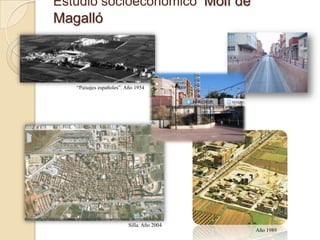 Estudio socioeconómico Molí de

Magalló

“Paisajes españoles”. Año 1954

Silla. Año 2004
Año 1989

 