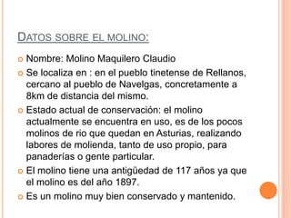 Molinos tradicionales de tineo