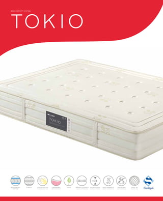 BOXCONFORT SYSTEM TOK IO 
BOXCONFORT STRECH 
SYSTEM® 
VISCOELÁSTICA 
VISCOELÀSTICA 
ERGONÒMIC 
ERGONÓMICO 
26 
SOJA ALÇADA TOTAL 
ALTURA TOTAL 
ANTIÀCARS 
ANTIÁCAROS 
ANYS GARANTIA 
AÑOS GARANTÍA 
TEIXIT 3D 
TEJIDO 3D 
NANSES LATERALS 
ASAS LATERALES 
 