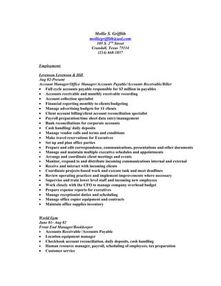 Mollie griffith resume_updated 1.9.2012