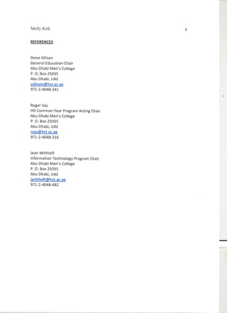Molly Kirk CV TESOL