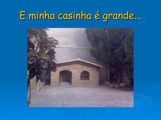 E minha casinha é grande... 