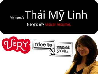 My name’s   Thái Mỹ Linh               .

            Here’s my visual resume.
 