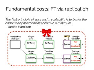 Fundamental costs: FT via replication 
The first principle of successful scalability is to batter the 
consistency mechani...