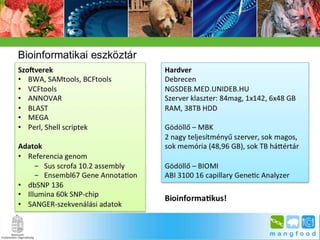 BpSM 2014.03. - Molnár János: A mangalica genom jellemzése bioinformatikai módszerekkel
