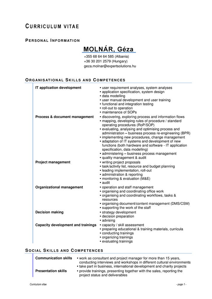 Molnar Geza Cv Full