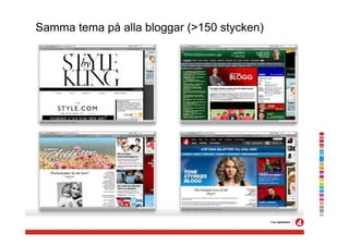 Samma tema på alla bloggar (>150 stycken)
 