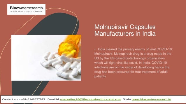 Molnupiravir Capsules
Manufacturers in India
 