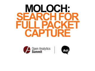 MOLOCH:
SEARCHFOR
FULLPACKET
CAPTURE
 