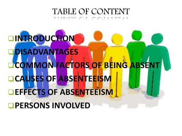 CAUSES AND EFFECTS OF ABSENTEEISM | PPTX | Educational Assessment ...