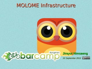 MOLOME Infrastructure




                Jirayut Nimsaeng
                16 September 2012
 