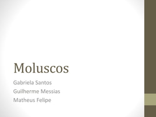 Moluscos
Gabriela Santos
Guilherme Messias
Matheus Felipe
 