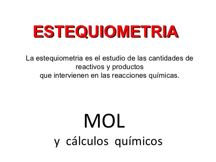 Resultado de imagen para calculo de mol