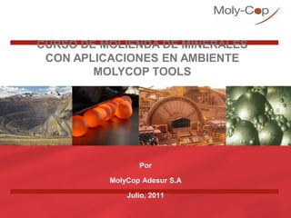 Por
MolyCop Adesur S.A
Julio, 2011
CURSO DE MOLIENDA DE MINERALES
CON APLICACIONES EN AMBIENTE
MOLYCOP TOOLS
 