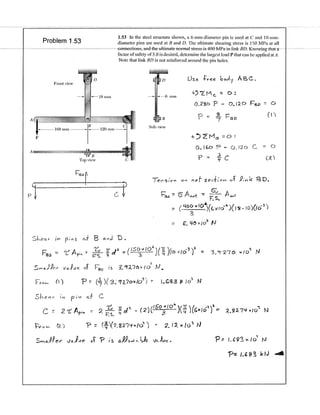 solution manual of mechanics of material by beer johnston | PDF