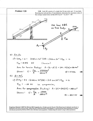 solution manual of mechanics of material by beer johnston | PDF