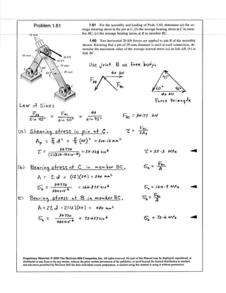 solution manual of mechanics of material by beer johnston | PDF