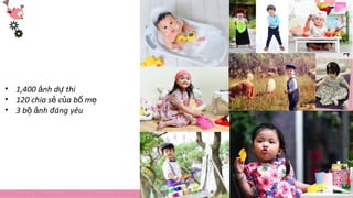 • 1,400 nh d thiả ự
• 120 chia s c a b mẻ ủ ố ẹ
• 3 b nh đáng yêuộ ả
 