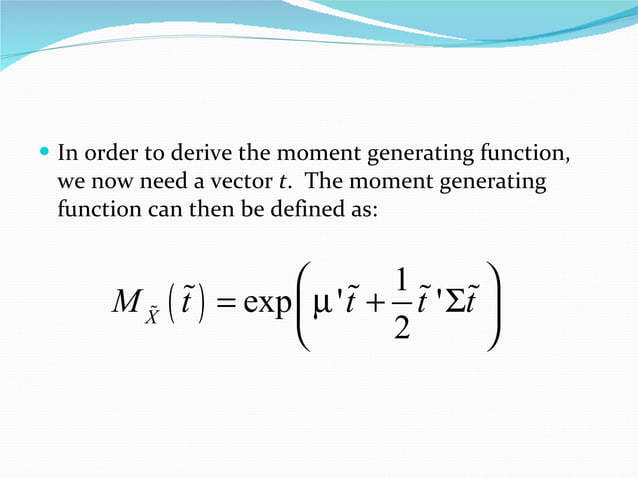 Moment generating function