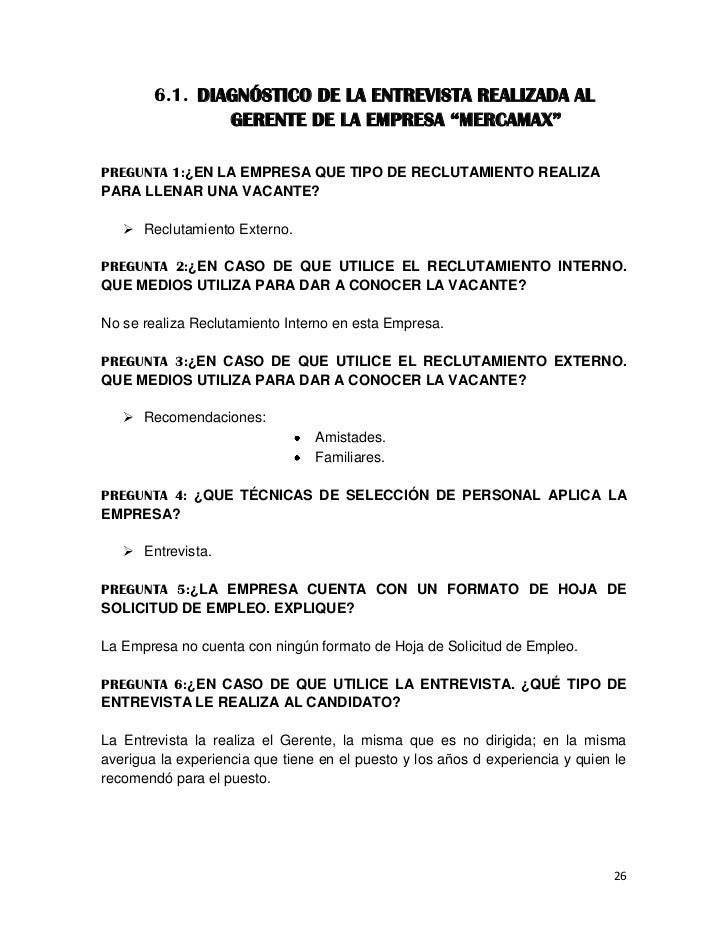Tecnicas de admision de empleo
