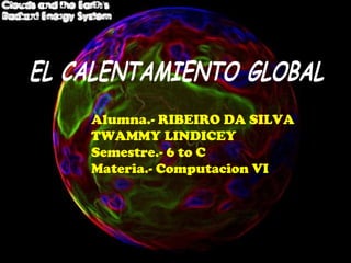 Alumna.- RIBEIRO DA SILVA
TWAMMY LINDICEY
Semestre.- 6 to C
Materia.- Computacion VI
 