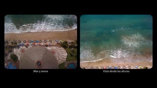 Mar y arena Vista desde las alturas
 