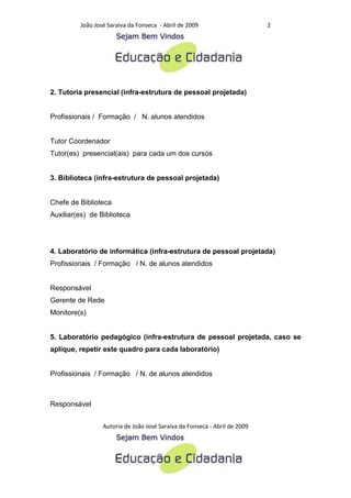 Criterios para a analise de polos de educacao a distancia
