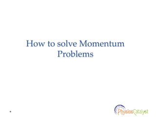 How to solve Momentum
Problems
 