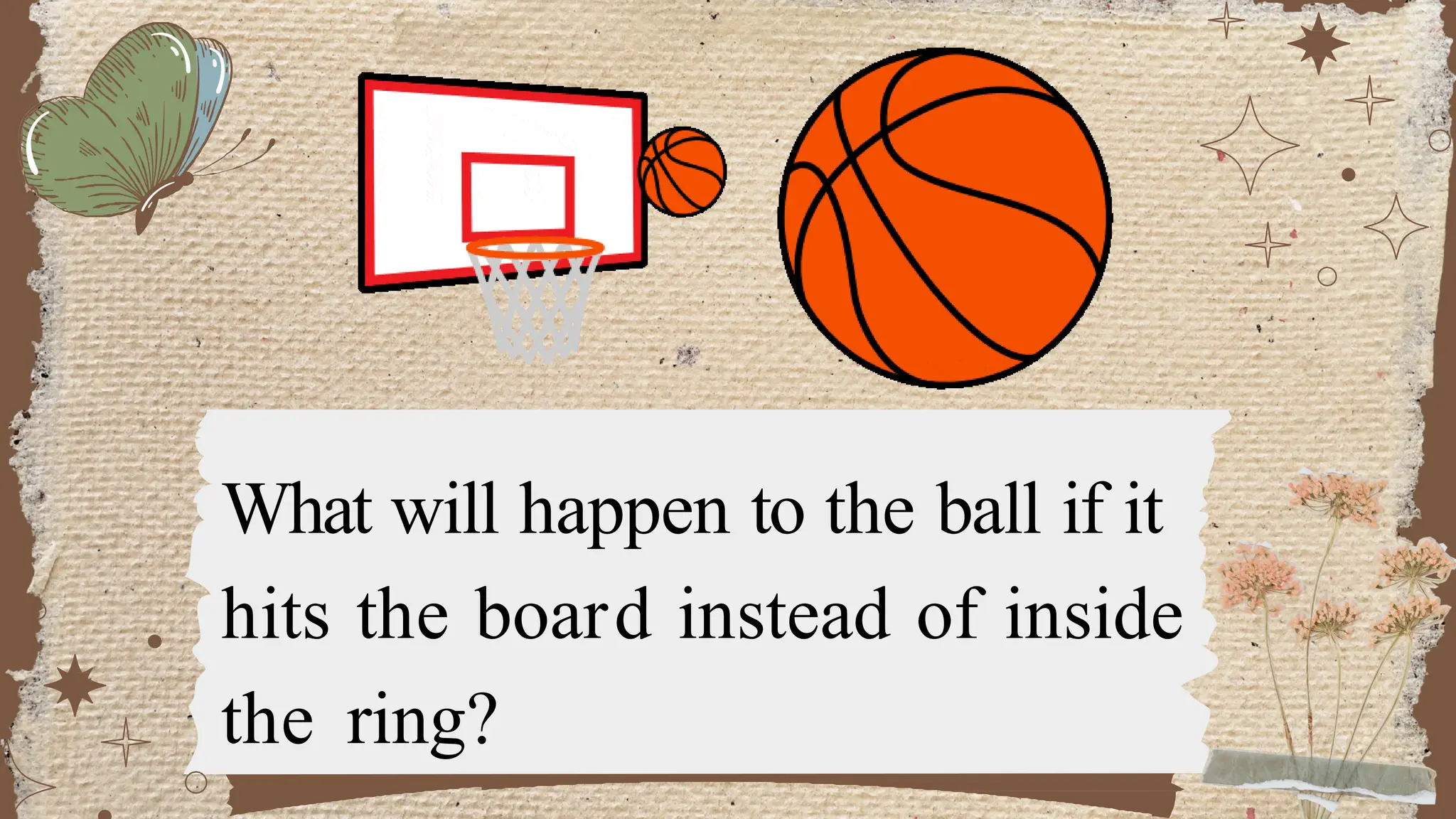What will happen to the ball if it
hits the board instead of inside
the ring?
 