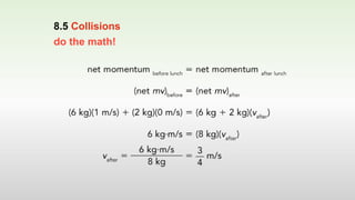 do the math!
8.5 Collisions
 