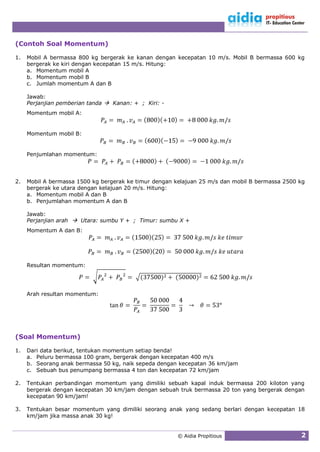 Momentum dan Impuls | PDF