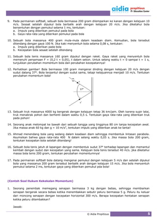 Momentum dan Impuls | PDF