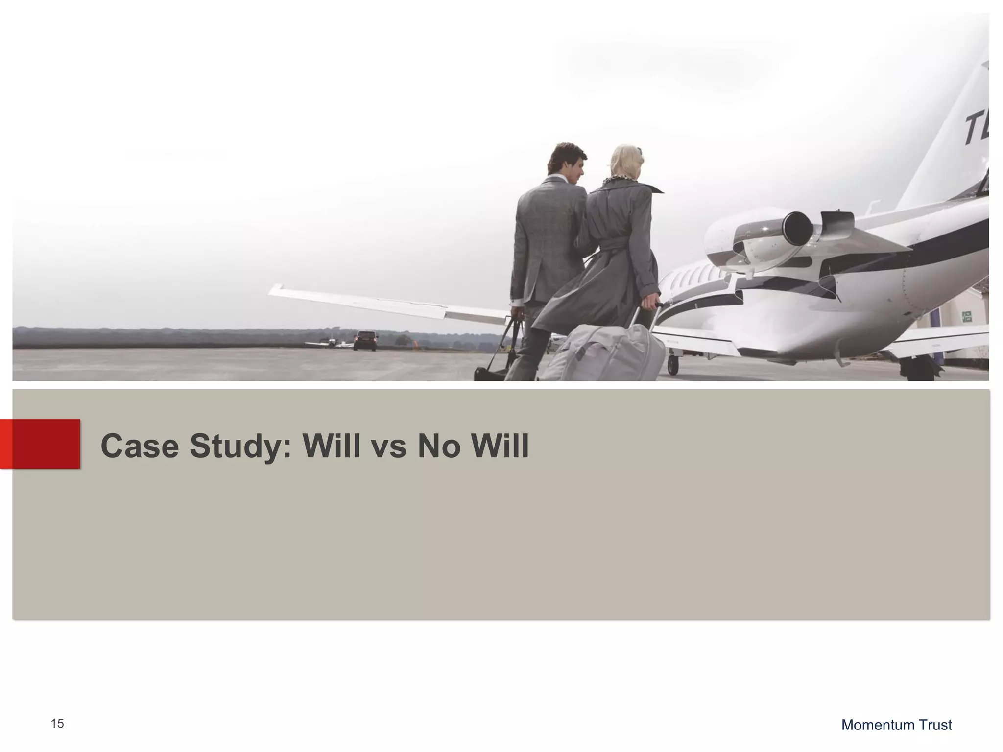 15 Momentum Trust
Case Study: Will vs No Will
 