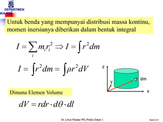 Integral Rdr Momentum Sudut dan Benda Tegar | PPTX