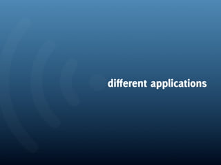 different applications
 