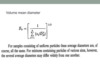 Volume mean diameter
 