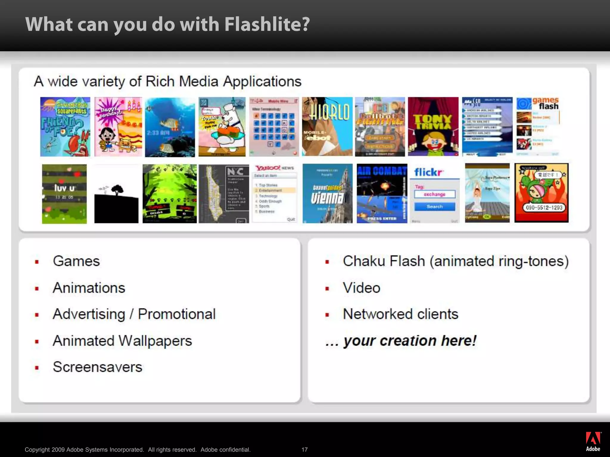 What can you do with Flashlite?