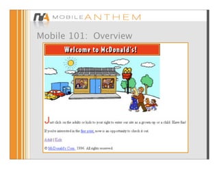 Mobile 101: Overview
 
