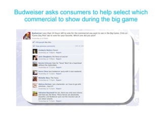Budweiser asks consumers to help select which commercial to show during the big game 