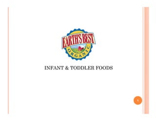 INFANT & TODDLER FOODS




                         1
 